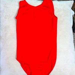 Red leotard for girls gymnastics/dance